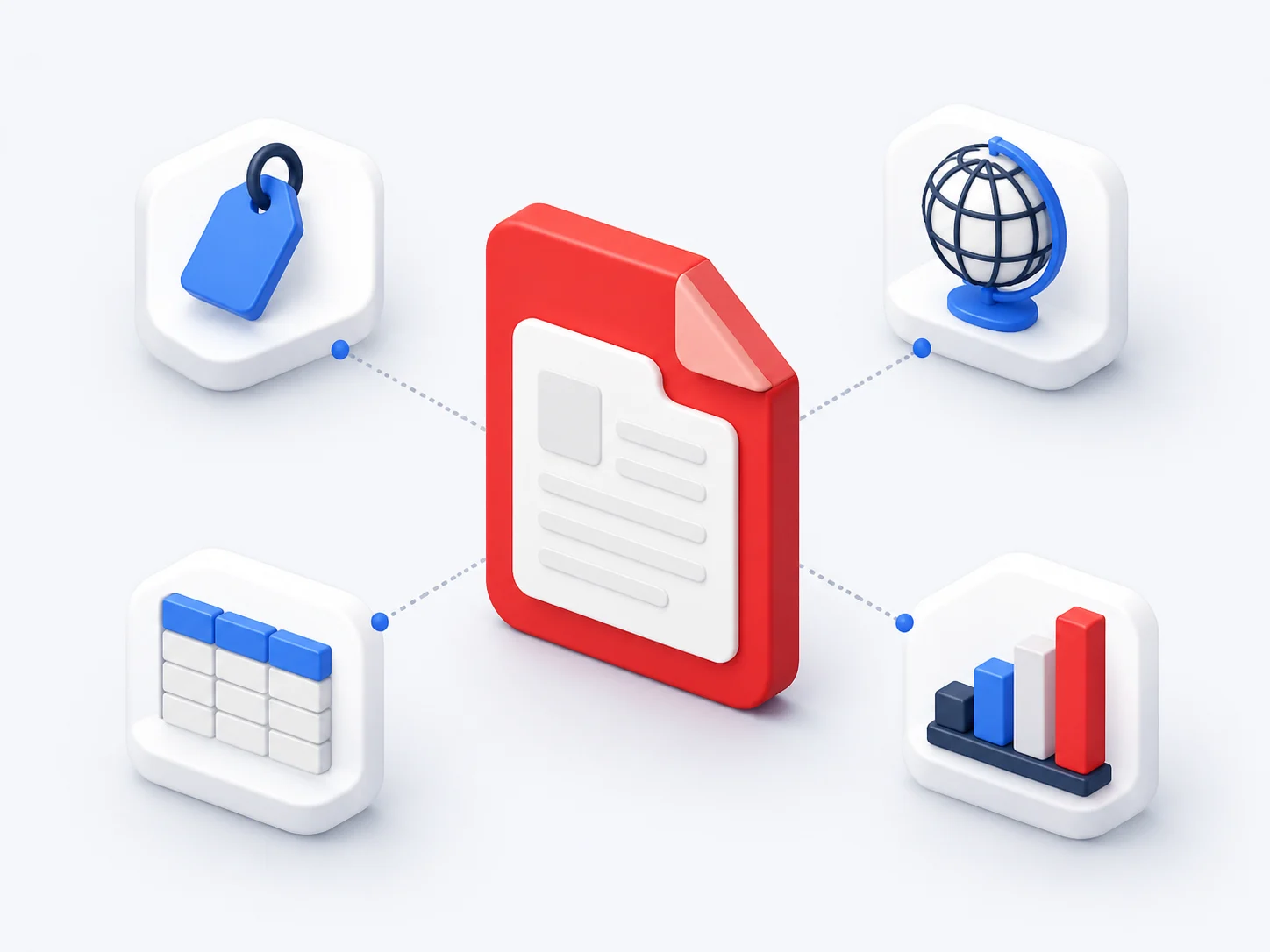 Excel to PDF converter feature cards for free online spreadsheet conversion