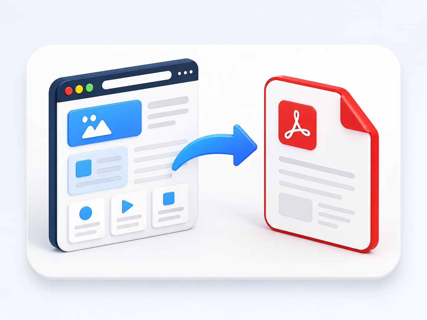 Online HTML to PDF converter turning an HTML page into a PDF document