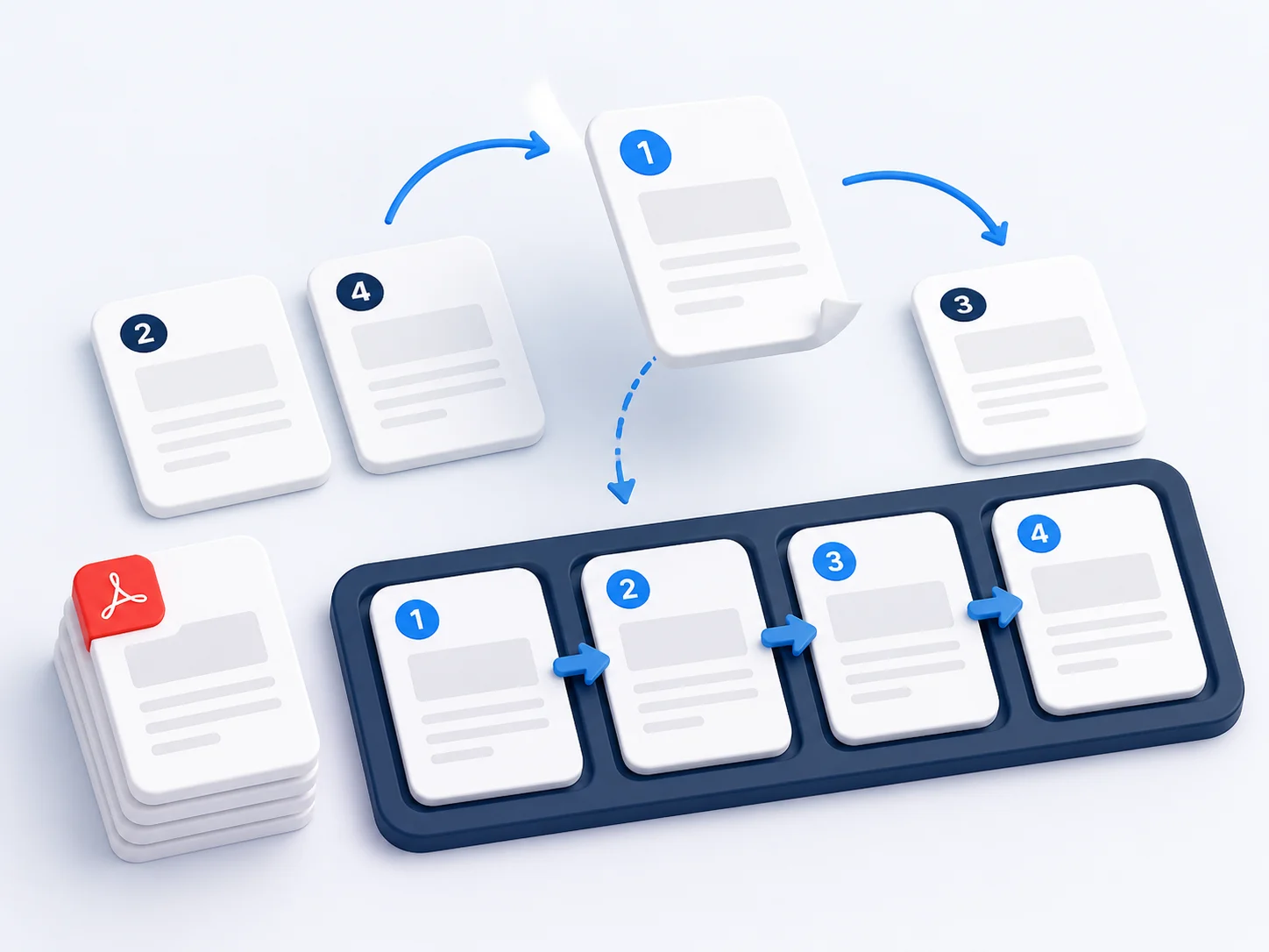 Rearranging PDF pages into the correct reading order