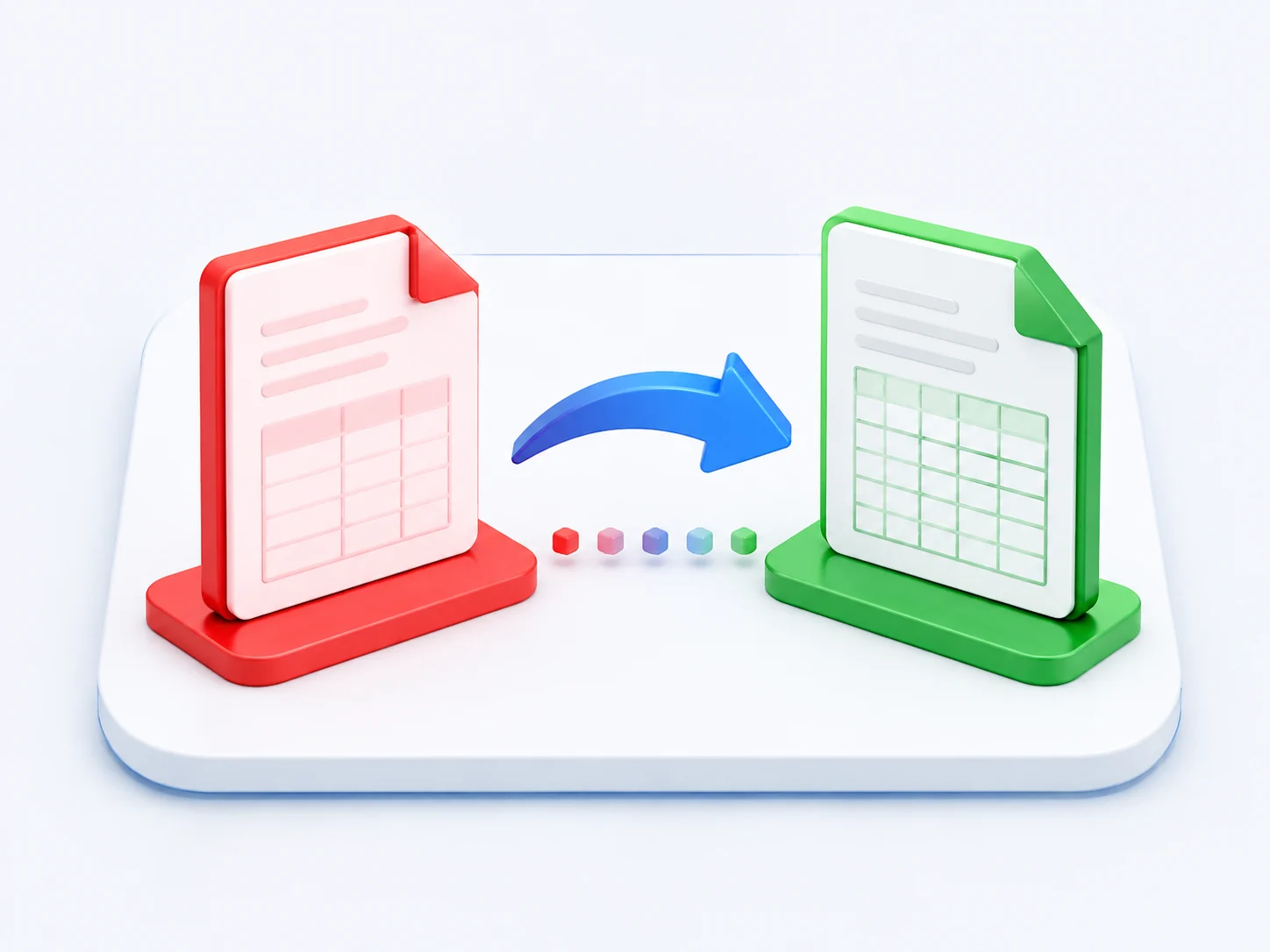 Online PDF to Excel converter turning a PDF table into an editable spreadsheet