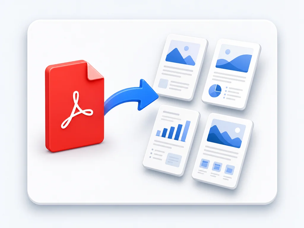 Online PDF to JPG converter turning PDF pages into JPG images