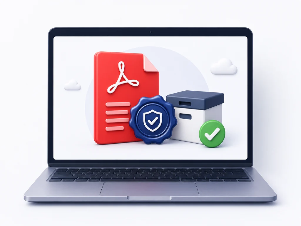 A PDF converted to an ISO-compliant PDF/A file for archiving
