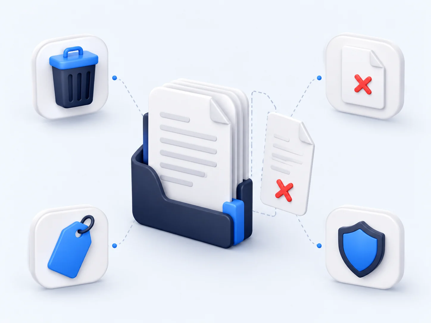 Feature cards for a free online PDF page remover that deletes PDF pages