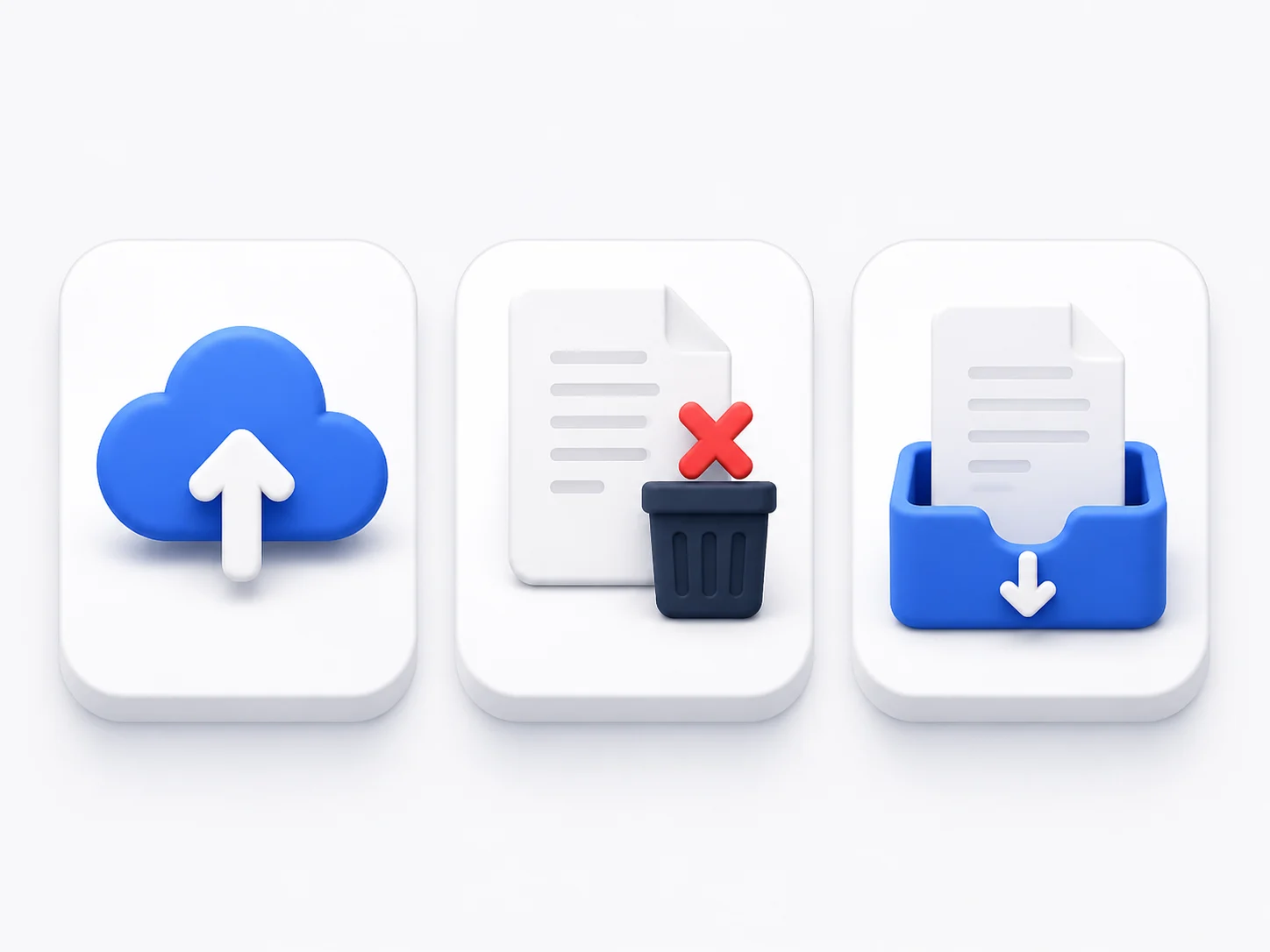 Upload select and download steps for deleting pages from a PDF