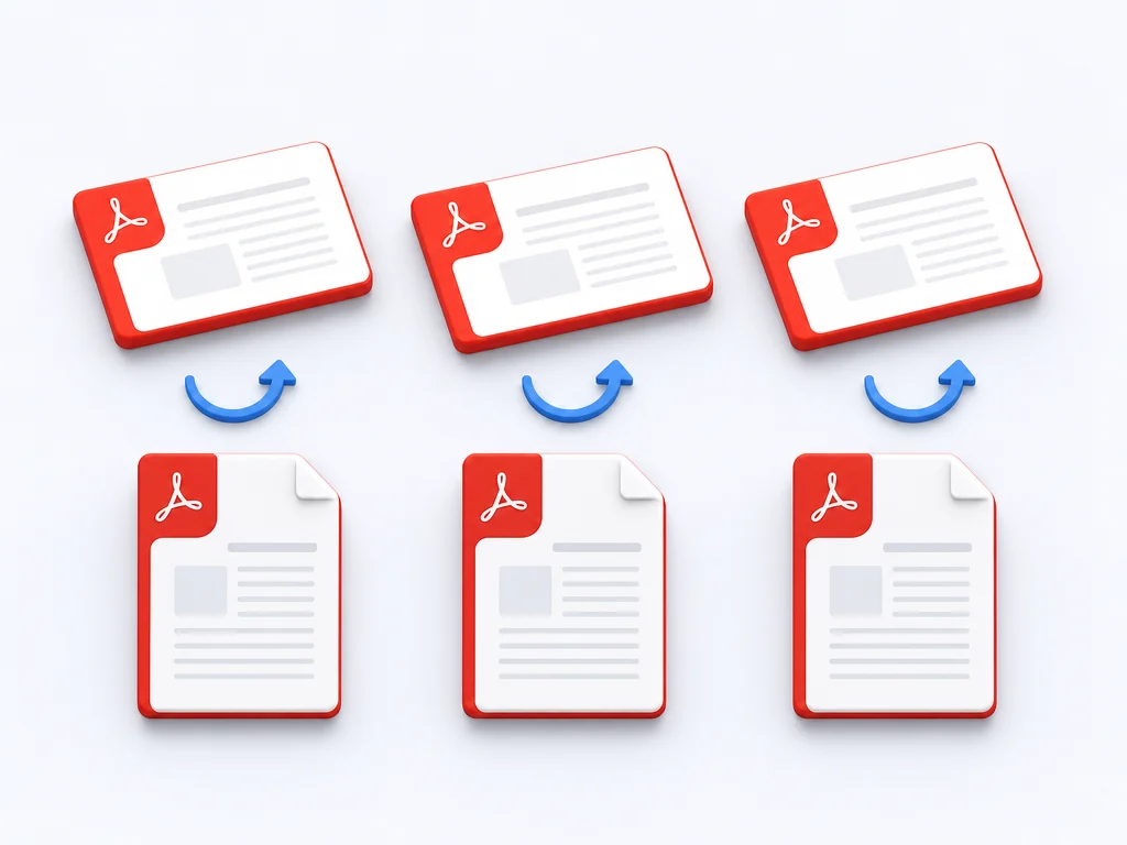Students, office, legal and travel users rotating PDF pages