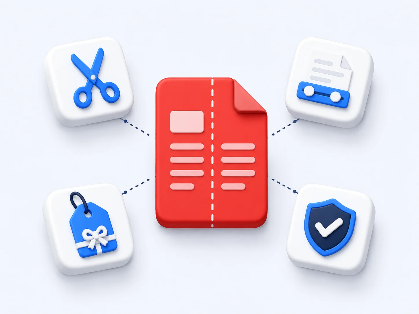 Free online PDF splitter feature cards for separating PDF pages
