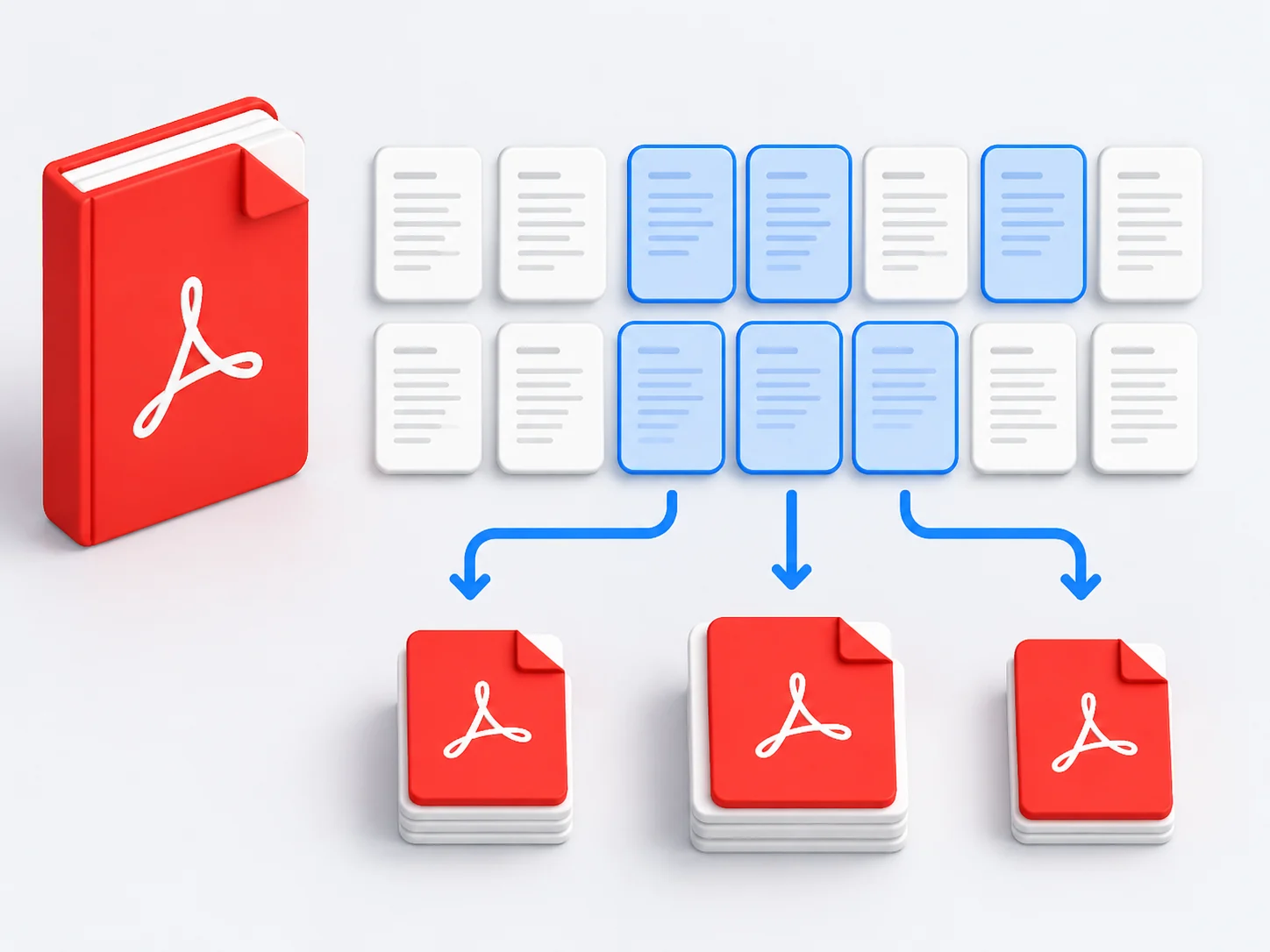 Splitting one PDF into separate pages and smaller files