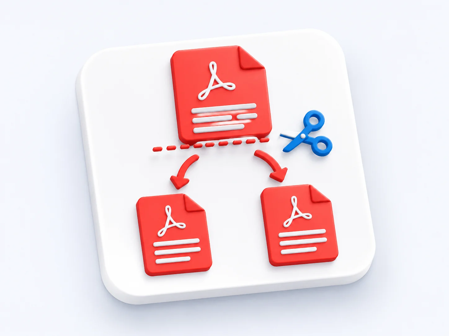Online PDF splitter separating one document into individual PDF pages