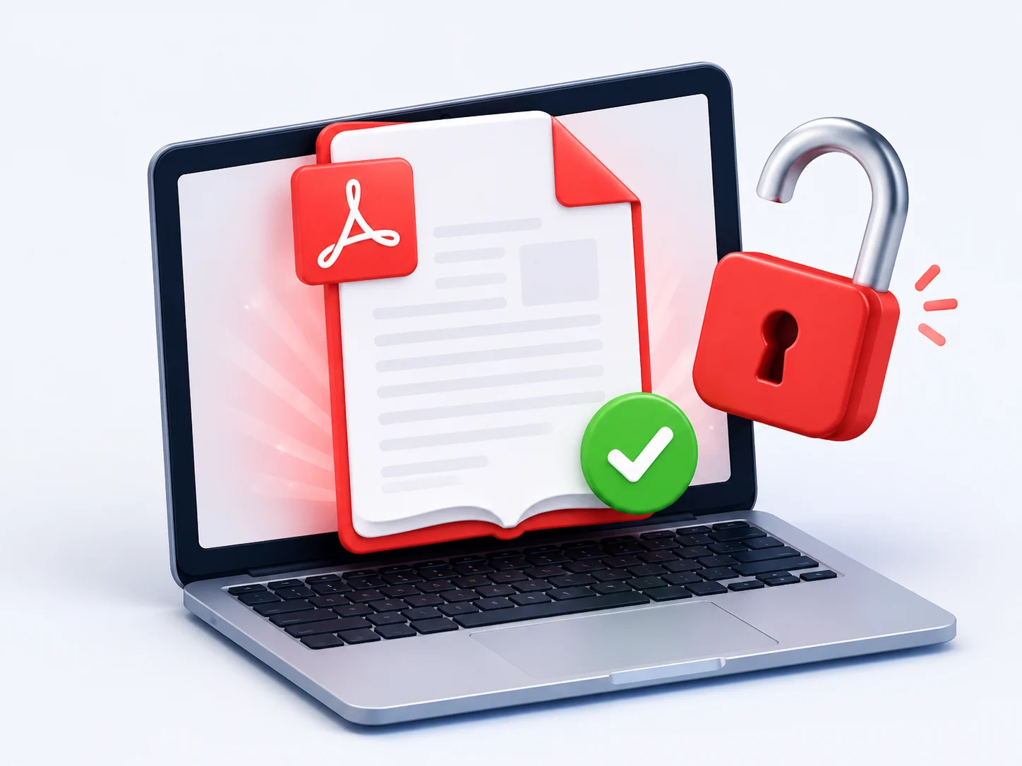 An unlocked PDF opening instantly after the password was removed